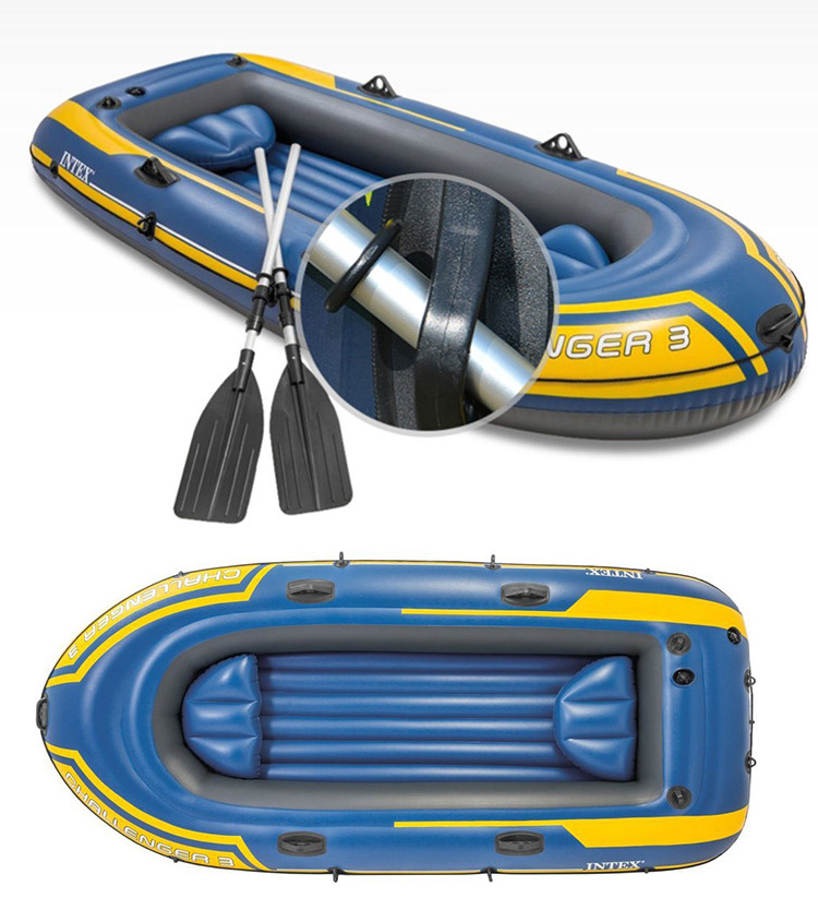 Intex 68370 Challenger 3 Boat Set 2.95m Rivers and lakes sports Air boat Plastic Portable Folding Kayak inflatable  boat fishing