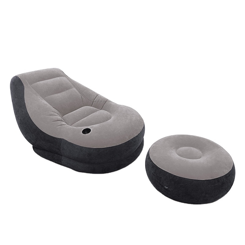 INTEX 68564 Ultra Lounge 2 In 1 Inflatable Flocked Chair With Ottoman Adult 40