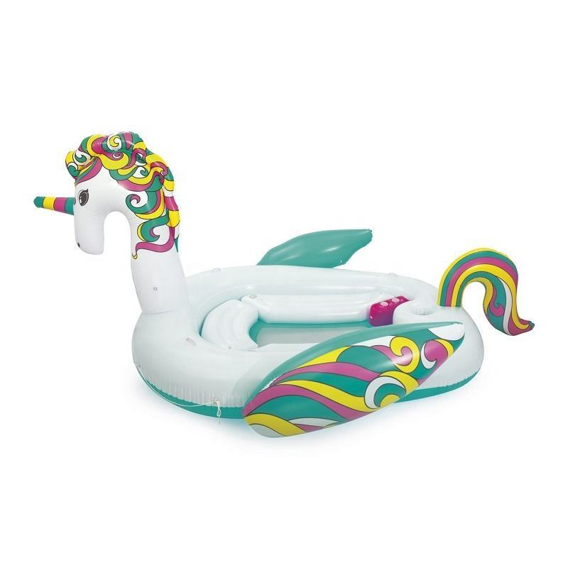 Bestway 43228 H2OGO! Swimming Pool Play Watersport Accessories Inflatable Unicorn Party Island Pool Floats Platforms