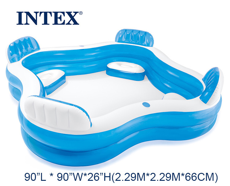 Intex 56475 Inflatable Plastic Swimming Water Pool For Children Children Paddling Pool Family Swim Center Lounge Swimming Pool