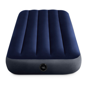 INTEX 64756 Flocked Cot-Size Air Bed Inflatable Folding Air Mattress Bed With Pump Inflatable Camping Mattress