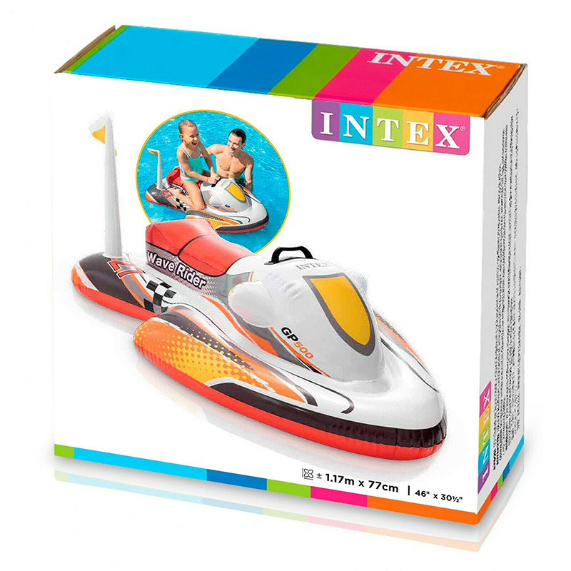 INTEX 57520 Wave Rider Ride-on Inflat Toy with 1 Heavy Duty Handles for kids inflatable Funny Toys Ride on