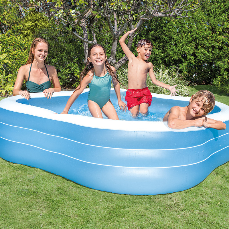 INTEX 57495 Beach Wave Swimming Center Pool Inflatable Swimming Family Pool For Kid And Adult