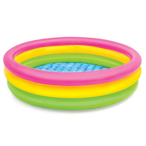 Intex 57422  children sunset glow pool  movable  inflatable pools  Above Ground 3-Ring Kids Play Outdoor Round Swimming Pool