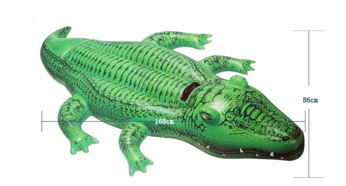 INTEX 58546 INFLATABLE  GREEN  CROCODILE  RIDE-ON FOR POOL