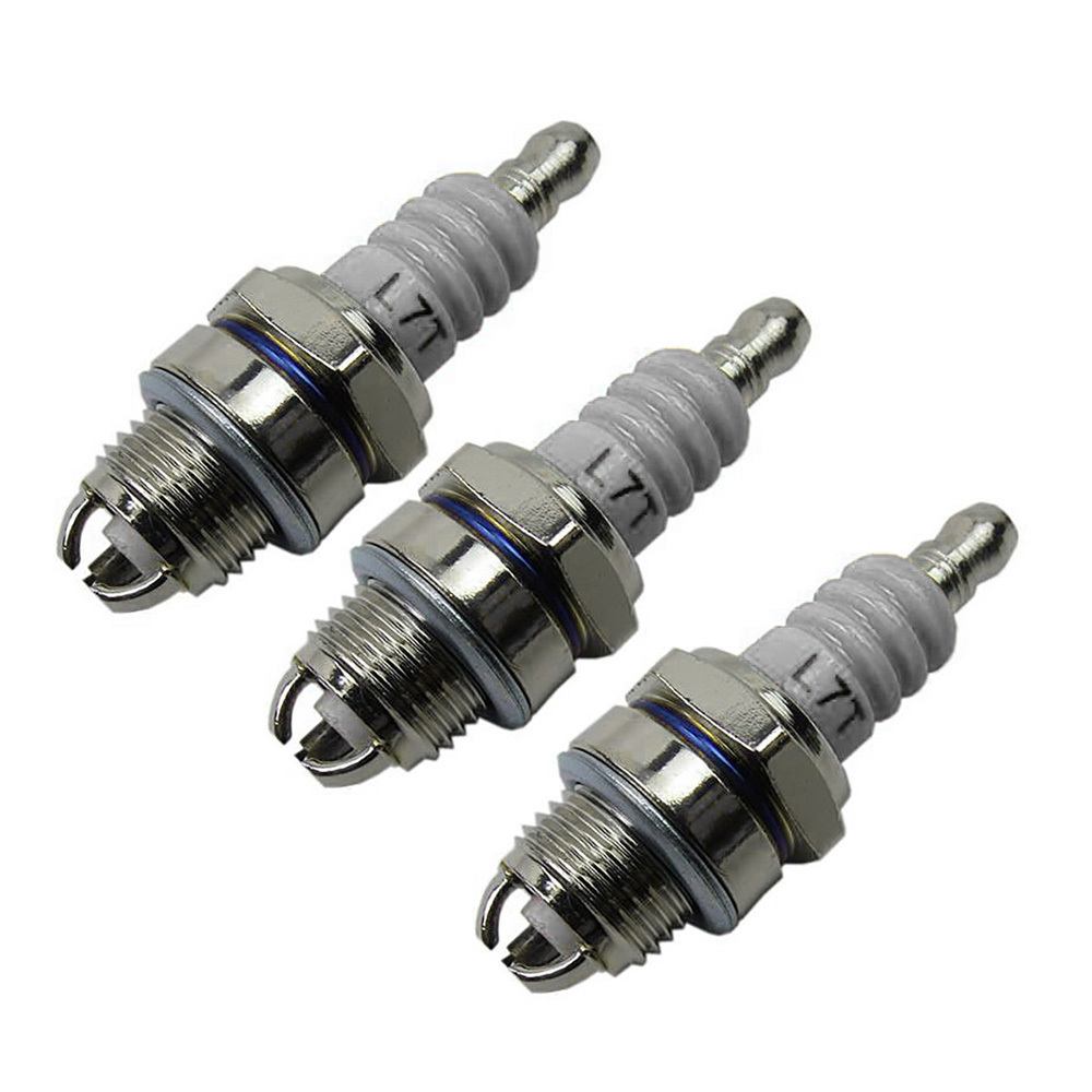 3-Side Pole L7T Spark Plug for BL52 411 43CC Brush Cutter Engine and 2500 3800 5200 5800 MS170/180/230/250 MS380 Petrol Chainsaw