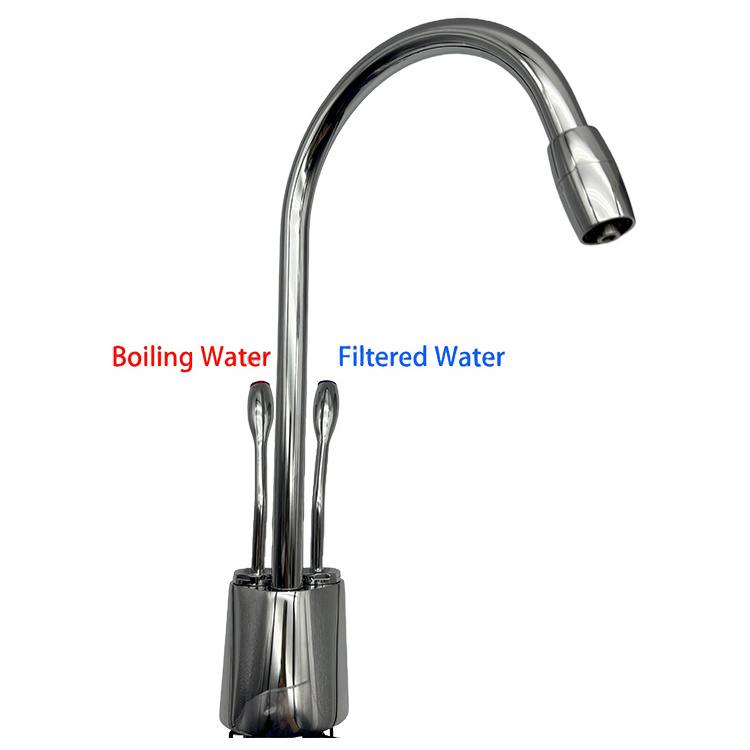 Iwater 2 Functions Instant Hot Water Faucet Boiling Water Tap 2 Handles Kitchen Side Tap Filtered Water Kitchen Faucet