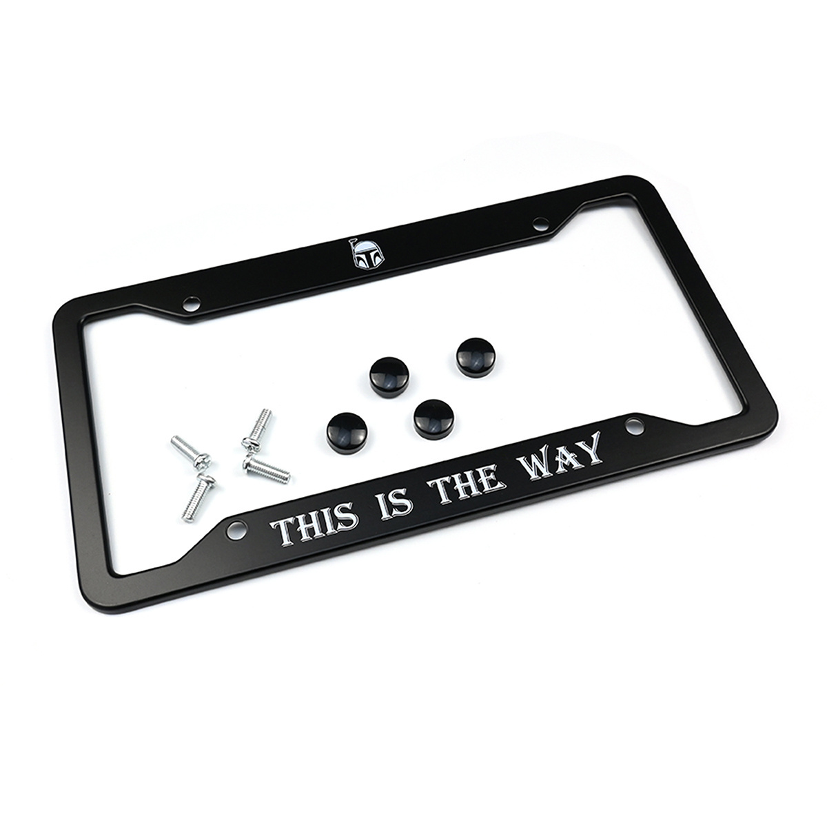 Custom Logo Printed Waterproof Reusable Black Plastic Car Plate Holder License Plate Frame Cover For Standard Us Size