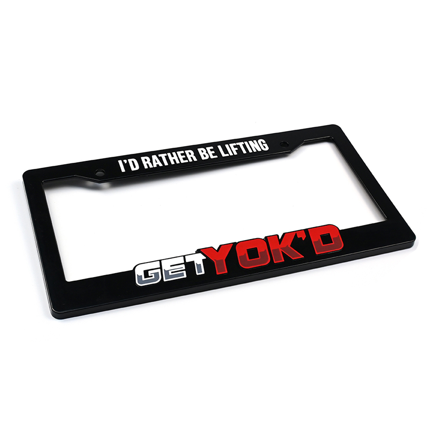 Custom Logo Printed Waterproof Reusable Black Plastic Car Plate Holder License Plate Frame Cover For Standard Us Size