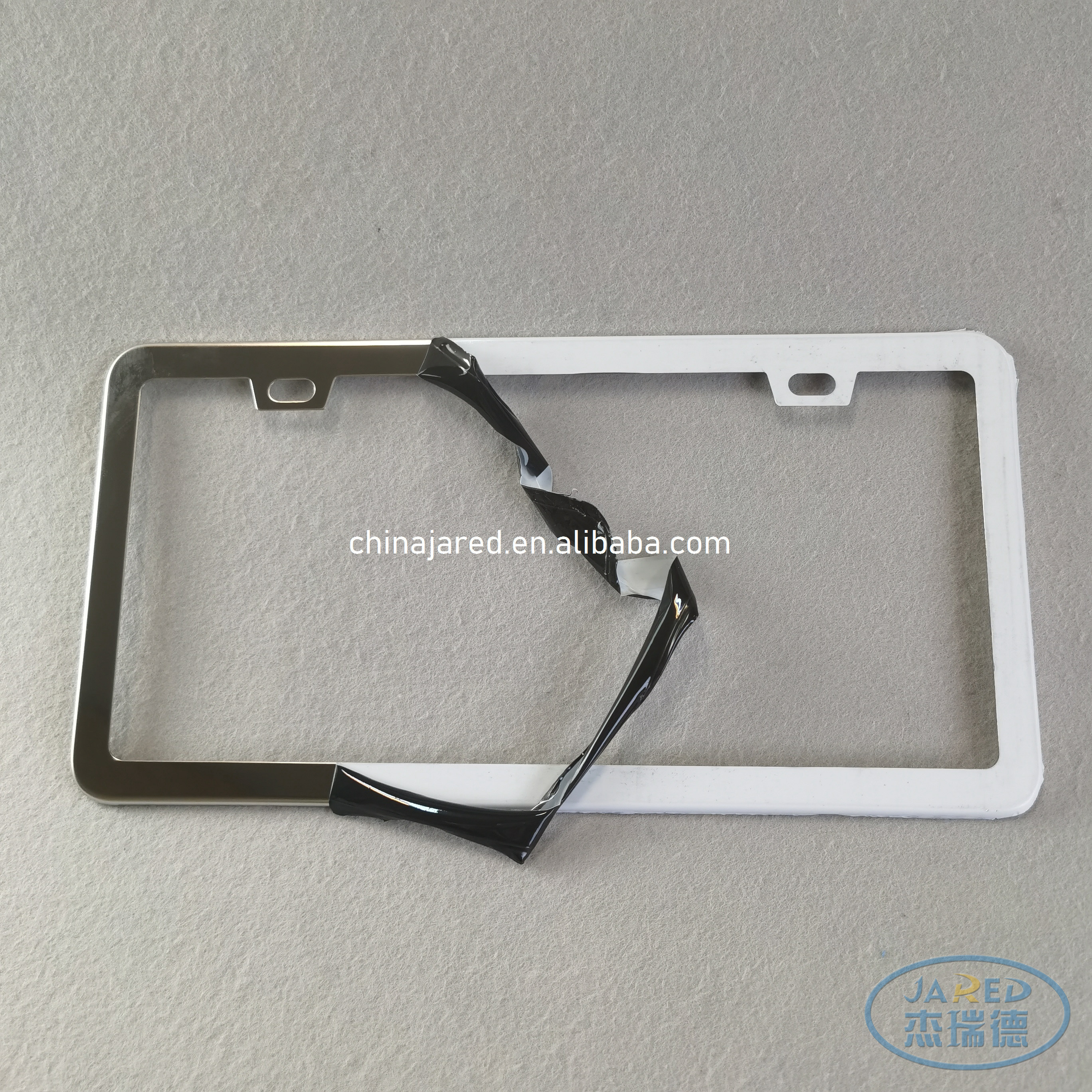 Custom Standard Us Size Electroplate Smooth Surface Chrome Stainless Steel Car License Plate Frame For Car Plate Cover