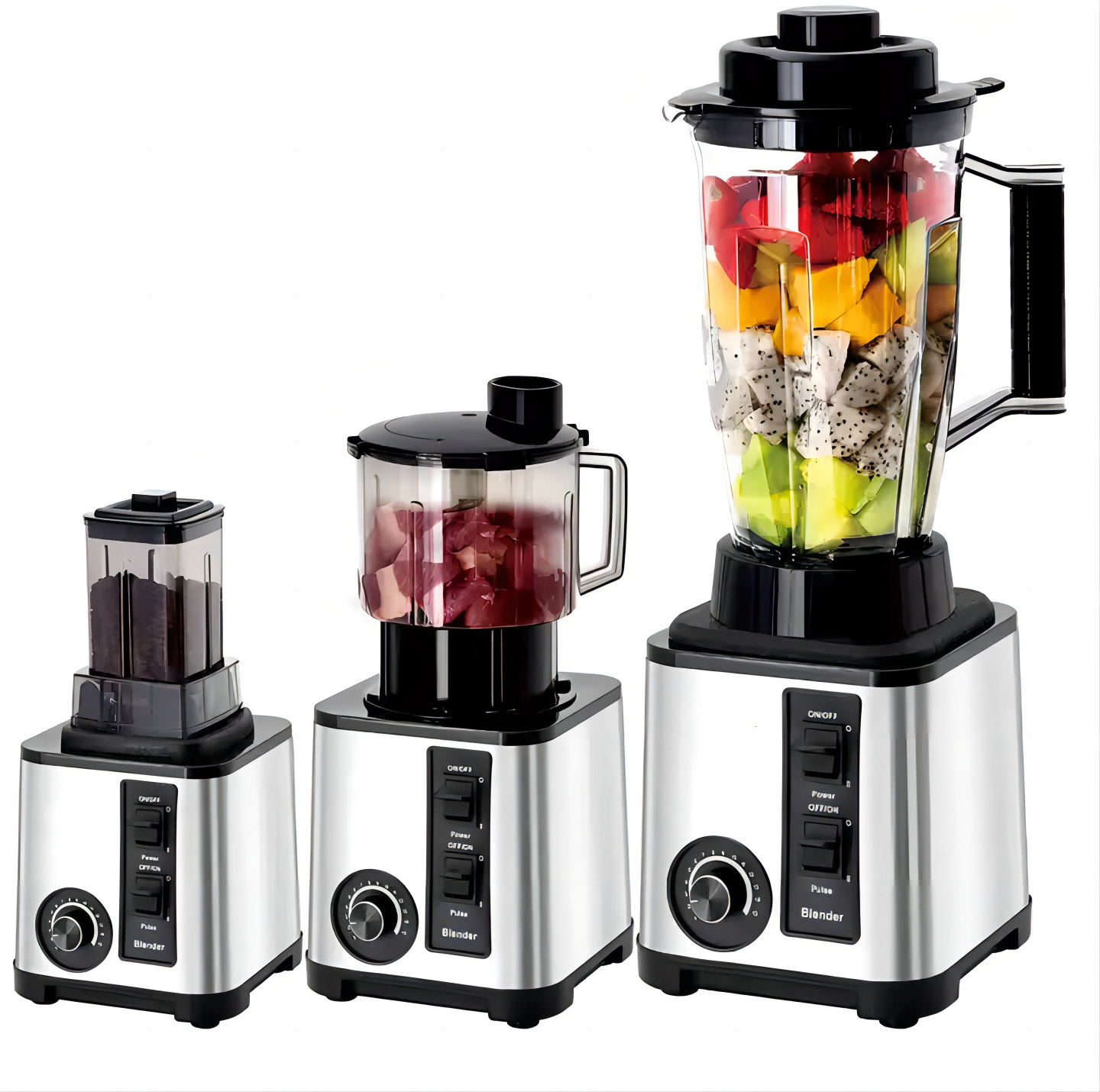 JEWIN High Quality 3L 3 in 1 Heavy Duty Stainless Steel Chopper Blender Food Blender Machine