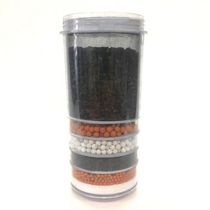 6 layer Activated carbon and mineral candle cartridge water filter with alkaline water function