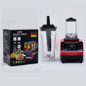 Silver Crest Blender with extra jar 2L Food Mixers 6 Blade 110V 220V with ice cruiser