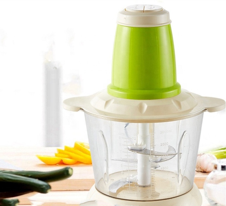 3L Stainless Steel 300W Small Vegetable Mixer Multi-function Mini Electric Meat Chopper Meat Grinder