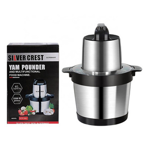 8L Silver Crest Yam Pounder 3500W Multifunctional Food Machine Stainless Steel Fufu Pounder