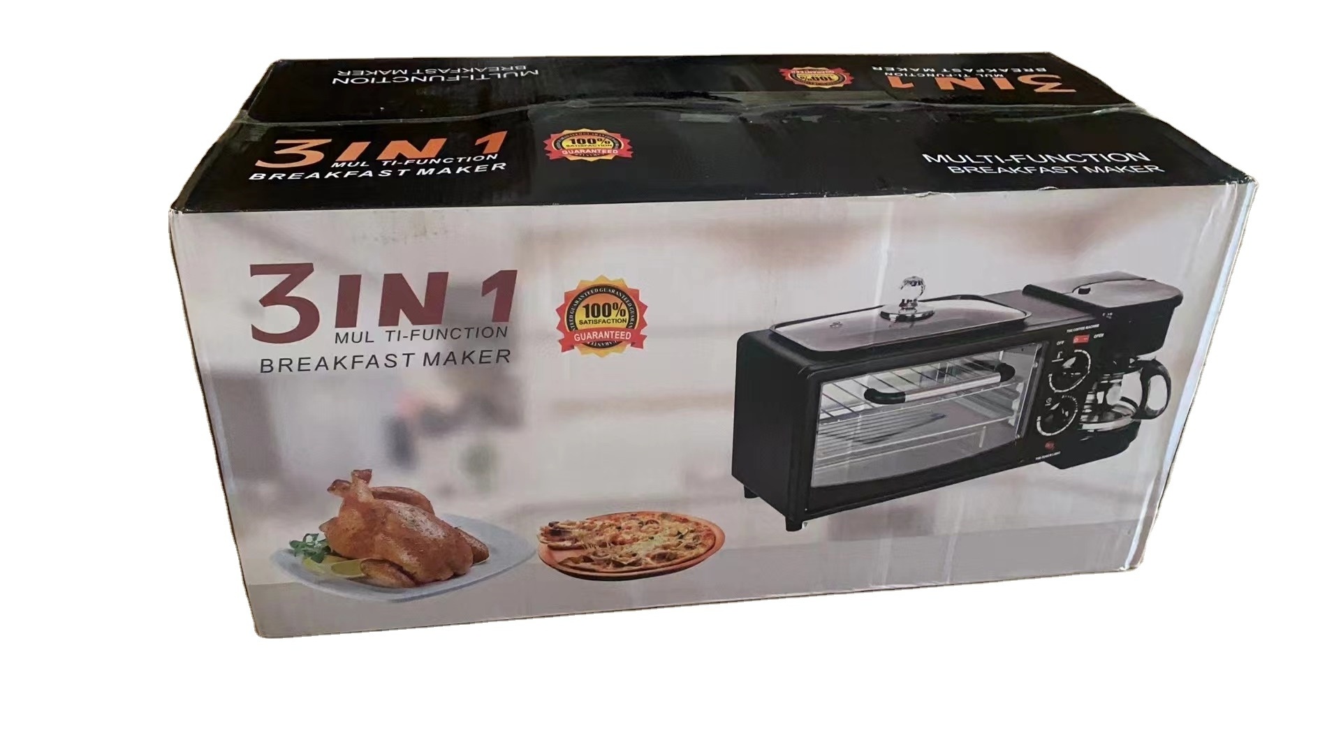 3 in 1 4 in 1 Silver crest breakfast maker in stock make tea coffee toaster frying pan and electric oven