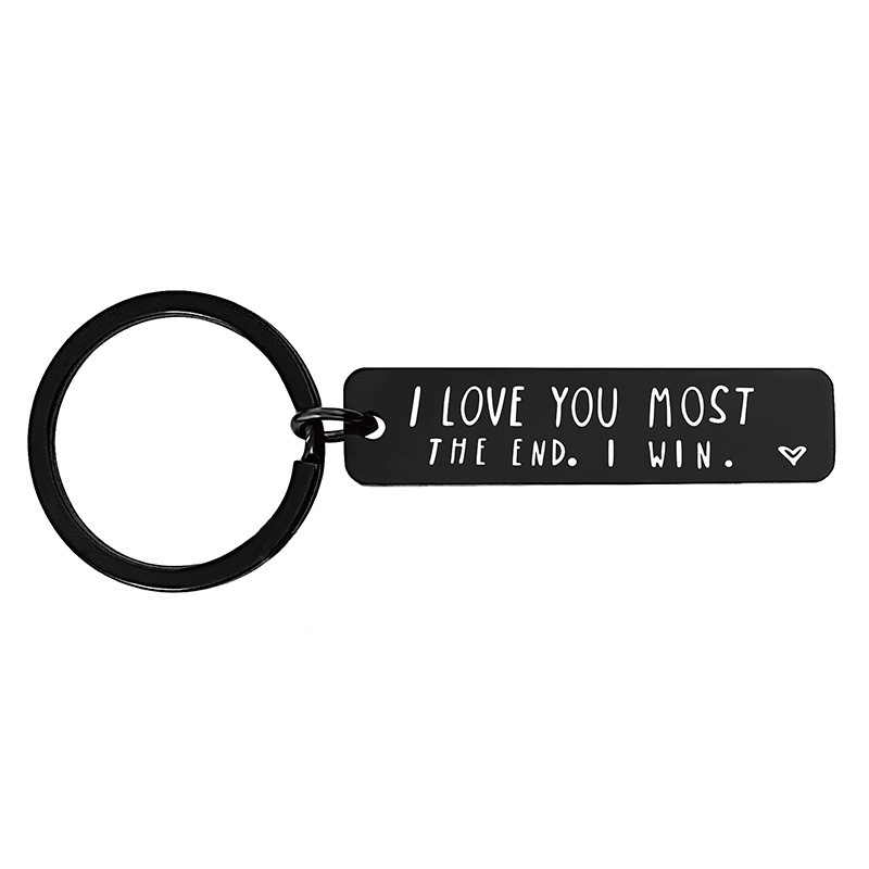 In Stock Blank Key Chains Wholesale Metal Keychain Laser Engraving Logo Rectangle Stainless Steel Key Ring for Anniversary Gifts