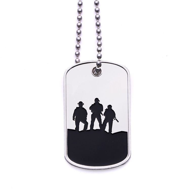 Factory custom stainless steel 3D metal dog tag/dogtag