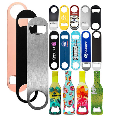 2024 Promotion Stock Sublimation Bottle Opener Custom Bottle Opener Stainless Steel Bar Blade Blanks Various Beer Bottle Opener