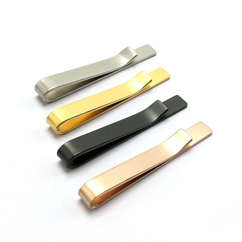 Men Gift Clasp Clamps Clip Tie Gold Silver Stainless Steel Cufflink Blanks Men Cuff Links Tie Clips for Suits and Ties