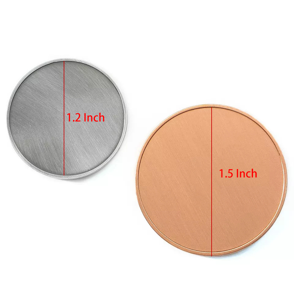 In Stock Engravable Coin Blanks 1.5 Inches Custom Coins Metal  Gold Silver Copper Metal Plated Brass Blank Coins for Engraving