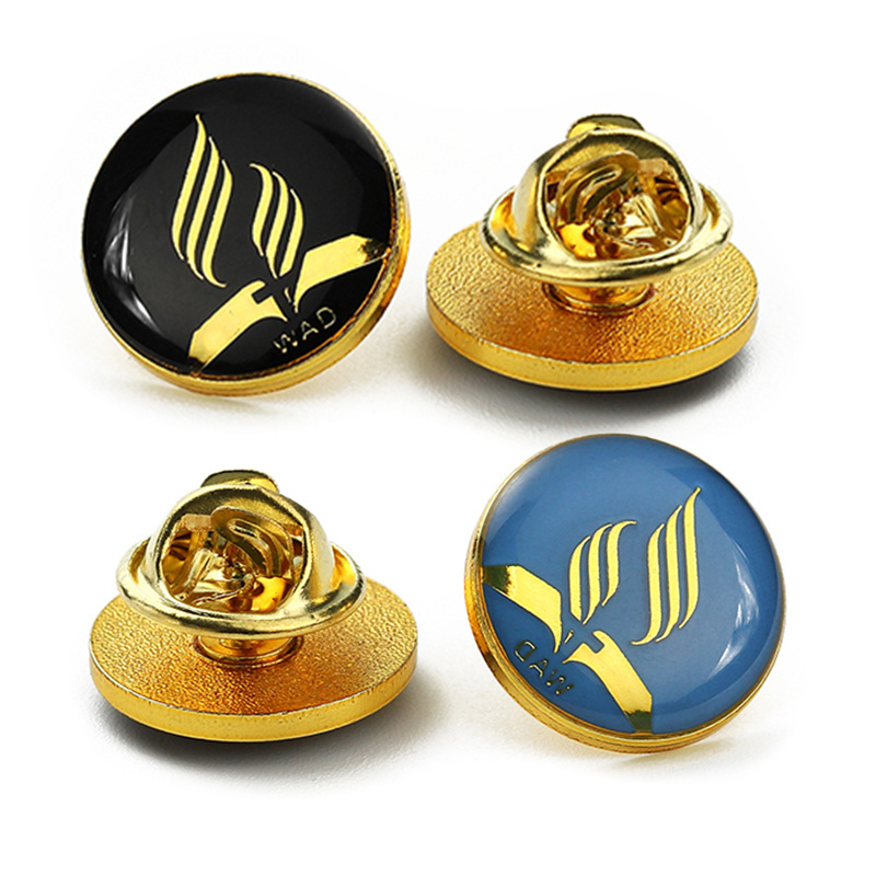 Hot Sale Doming Photo Dome Button Pin Badge Gold Lapel Pin Epoxy Resin Small 2d 3D Hat Pins New Era Logo with Butterfly Clutch