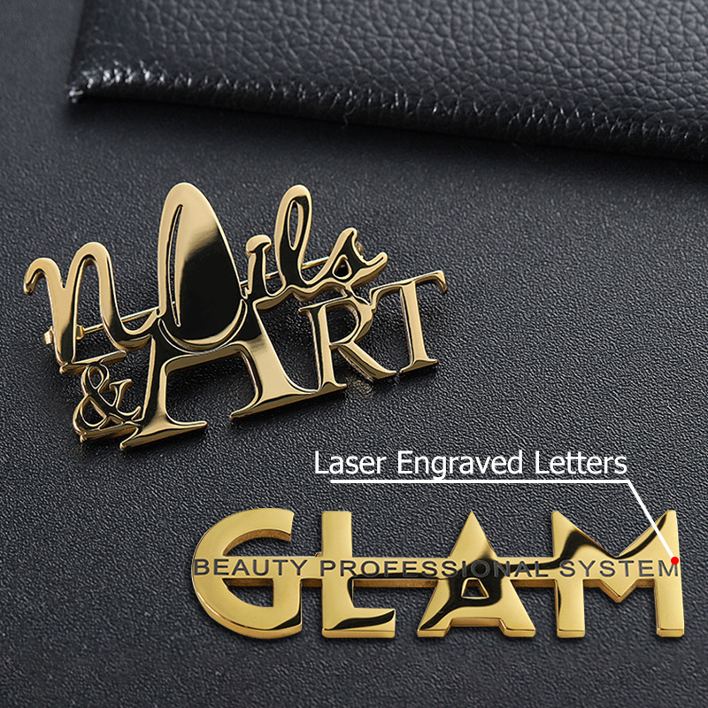 Hot Stainless Steel Gold Broches Femmes European 3D Broches Pins Brooches Custom Metal Cloth Women Male Name Brooch/Brooch Pin