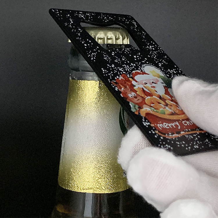 Custom Beer Wine Opener Stainless Steel Bottle Opener Card Souvenir Gifts Bar Bulk Blank Credit Card Bottle Opener with Qc Code