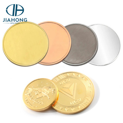 In Stock Engravable Coin Blanks 1.5 Inches Custom Coins Metal  Gold Silver Copper Metal Plated Brass Blank Coins for Engraving