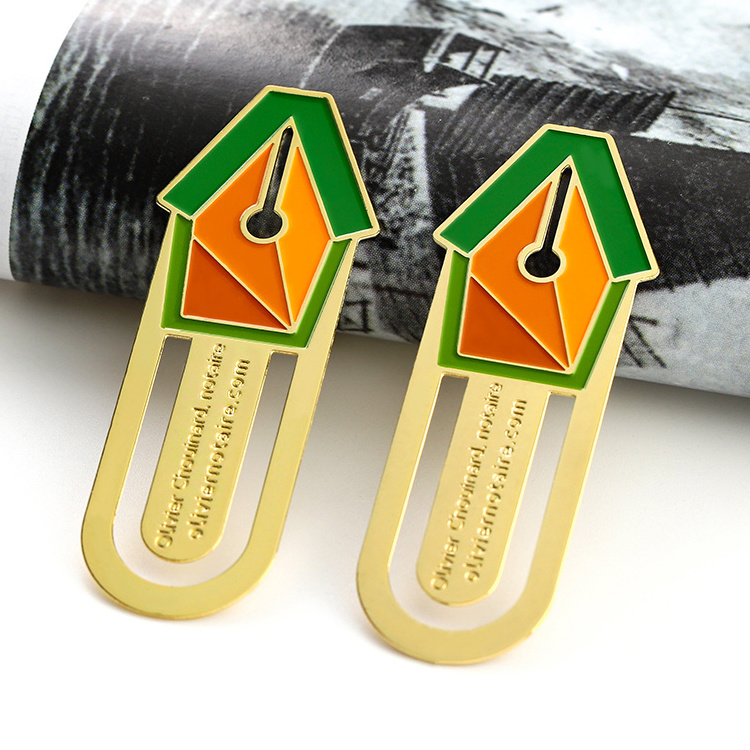 Promotional Bookmarks 3d Arrow Shape Stainless Steel Custom Bookmark Blanks Metal Brass Bookmark with Tassels