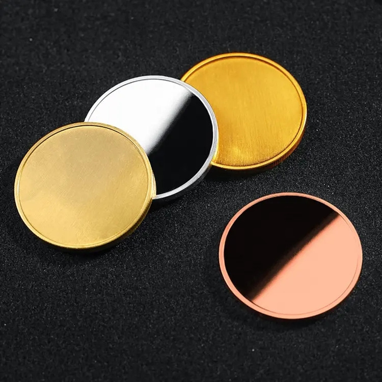 In Stock Engravable Coin Blanks 1.5 Inches Custom Coins Metal  Gold Silver Copper Metal Plated Brass Blank Coins for Engraving