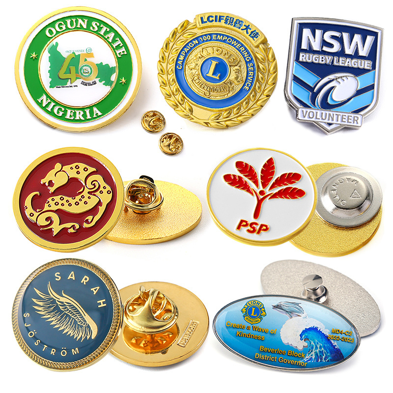 Free Design Hat Pins Small Gold Metal Soft Enamel Custom Button Pins Bulk Epoxy Saudi Arabia Magnet Lapel Pins for Clothes