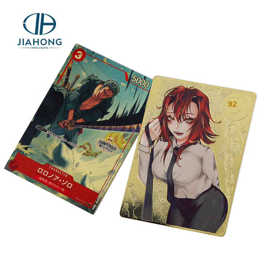 Free Design Gold Book Mark Cards Metal Blank Sublimation Business Card Custom Print Japanese Anime Cartoon Playing Cards