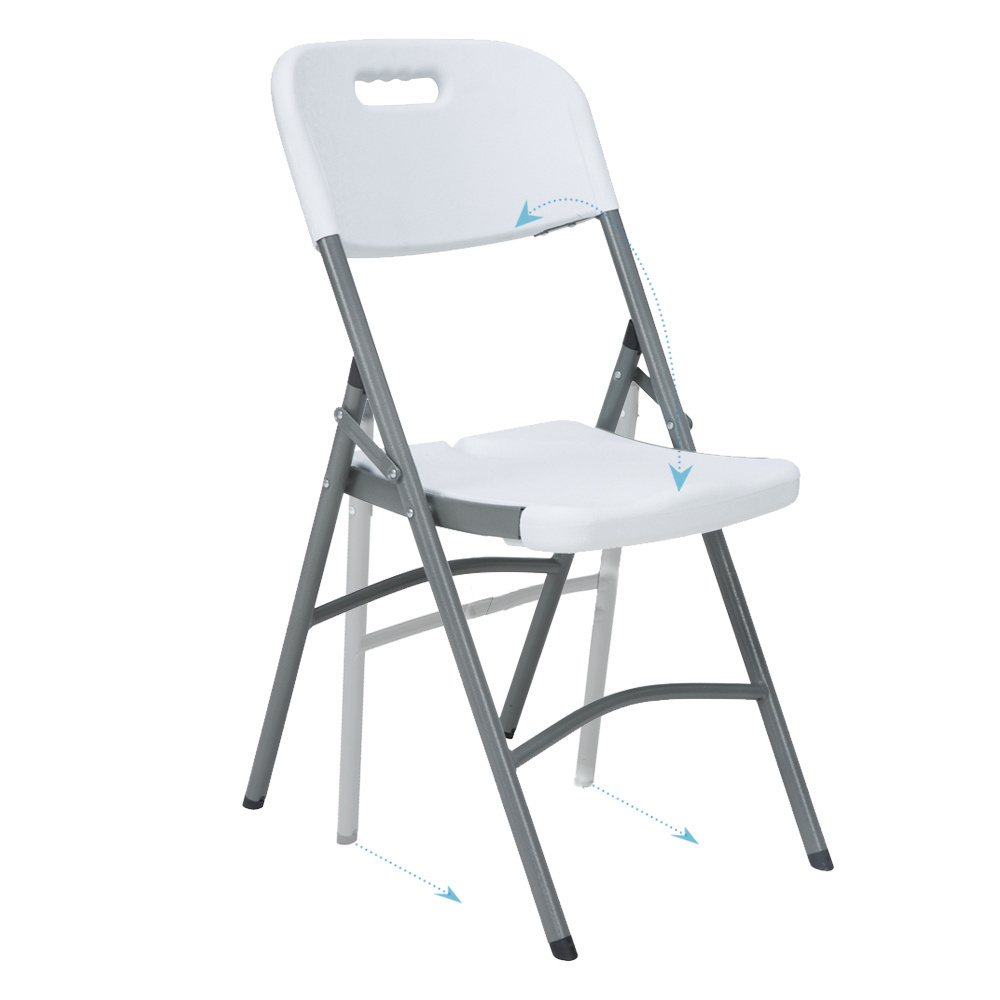 table folding chair for camping frame plastic garden camping picnic white folding chairs with two bars