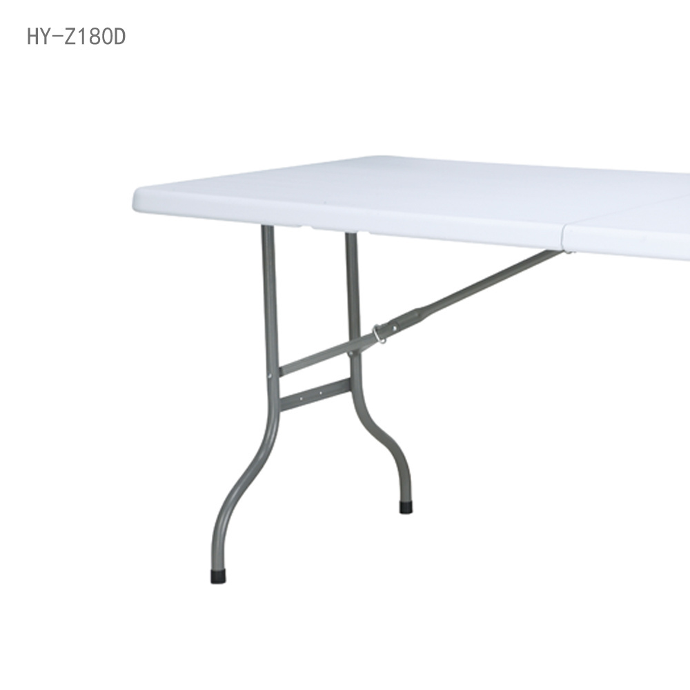 4ft 5ft 6ft 8ft Outdoor Popular Portable Easy Carry White Furniture Folding Table Picnic Rectangle Plastic Party Tables