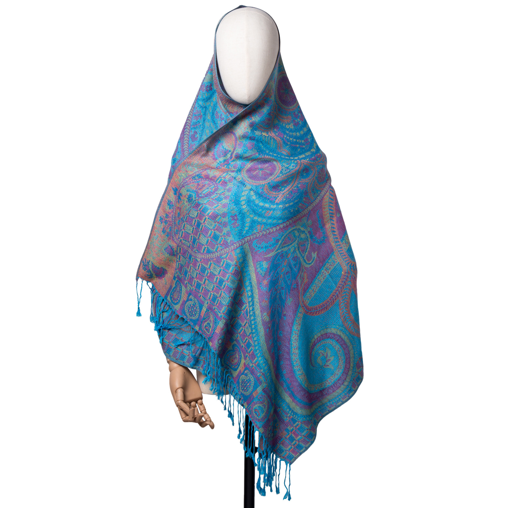 turkish style arab muslim hijab pashmina  scarf  manufacturer women cashmere elegant jacquard Paisley Stole Scarf