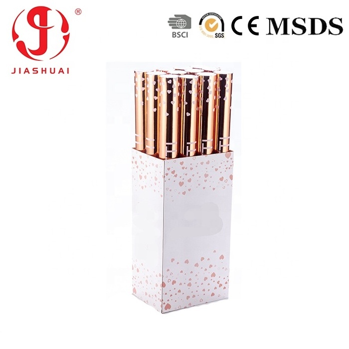 Factory Price Rose Gold Party Popper Eco-friendly Wedding Confetti Cannon Custom Colors