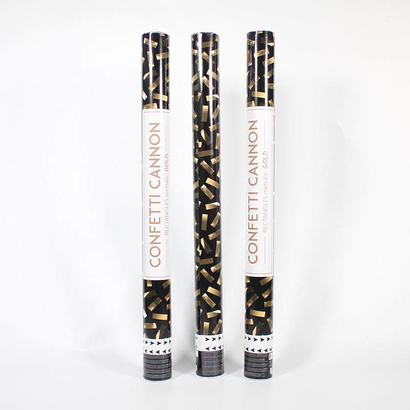 Low Price Party Poppers Confetti Cannon Mini Customized Big Co2 Confetti Cannon Black and Gold