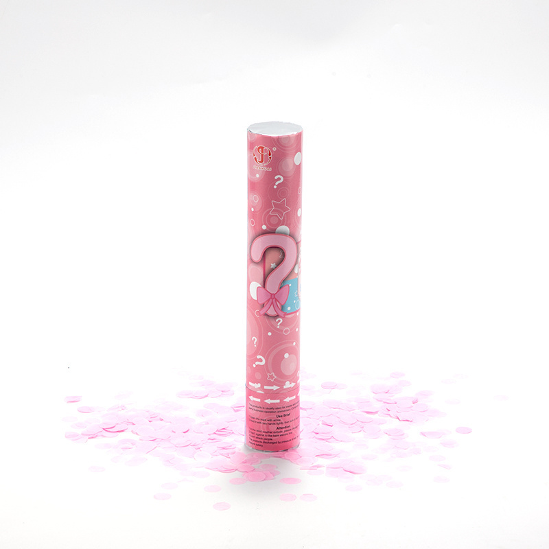 Free Sample Color Smoke Boy or Girl Gender Reveal Recyclable Baby Gender Reveal Confetti Cannon