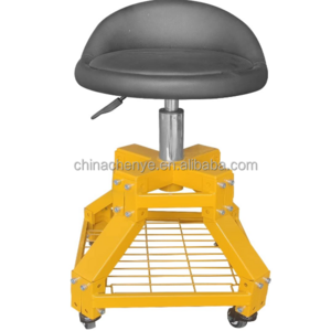 Rolling Garage Stool Shop Stool Mobile Rolling Gear Seat with 360-degree Swivel Wheels for Workshop