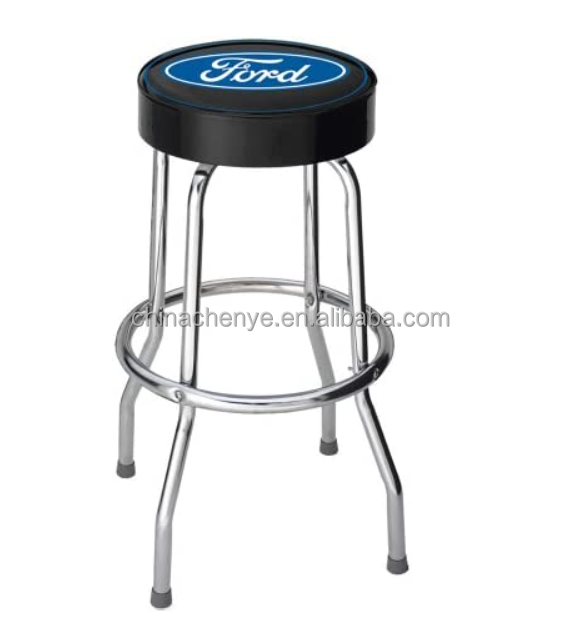 Modern Bar Stools Swivel Bar stool Height Chairs Round Heavy Metal Base