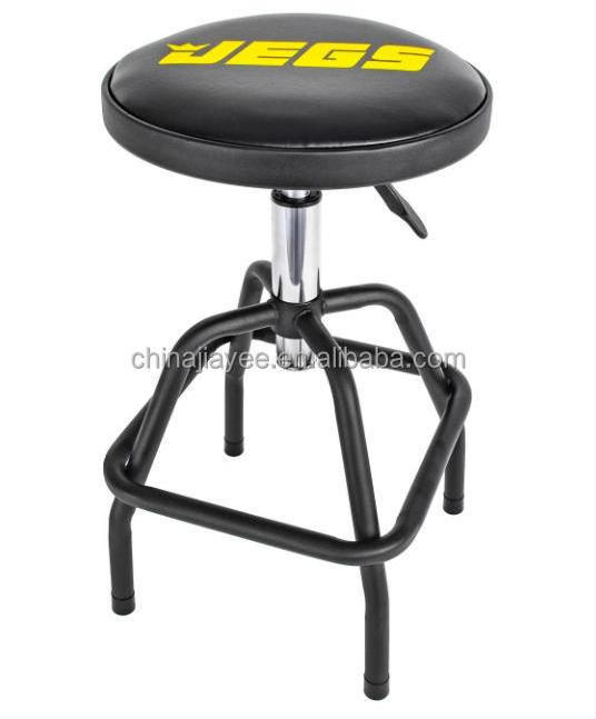 JIAYEE Swivel Bar Stool Padded  Seat with Chrome/power coating Plated Legs Commercial Leather Garage shop stool