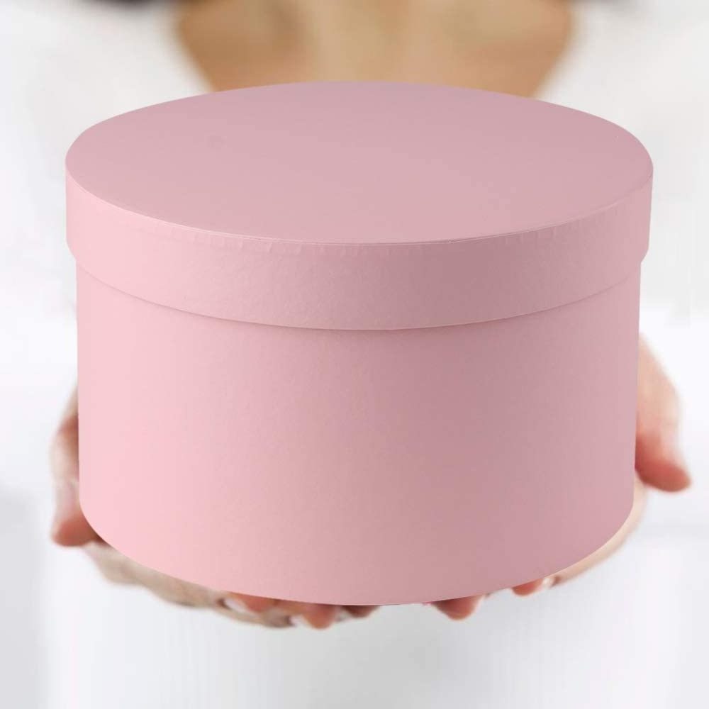 Custom Assorted Sizes pink white black round paper gift box with Lids For baby clothing Underwear Small candle perfume