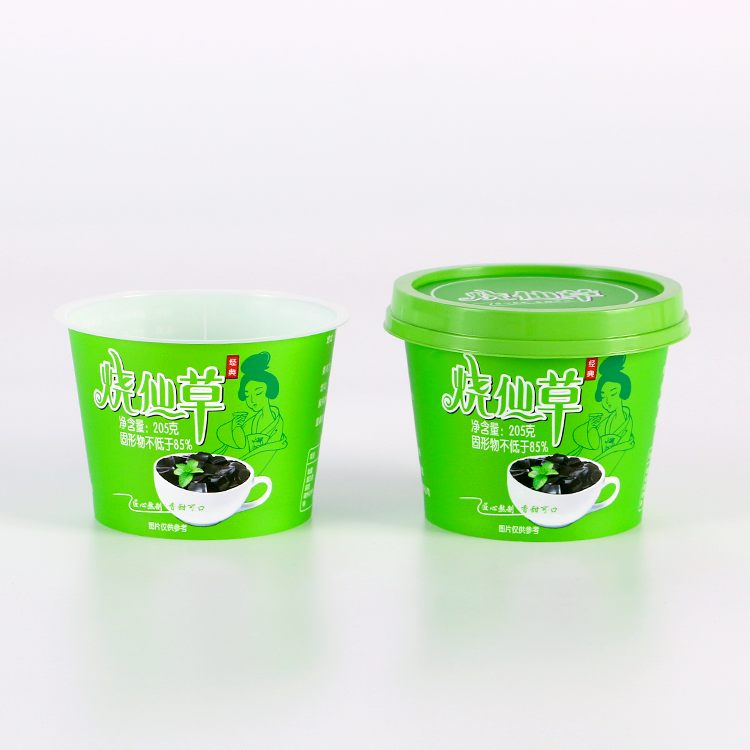 Custom Food Grade IML Printed 120g 210ml Plastic Yogurt Oatmeal Ice Cream Cup Tub Packaging Containers Spoon