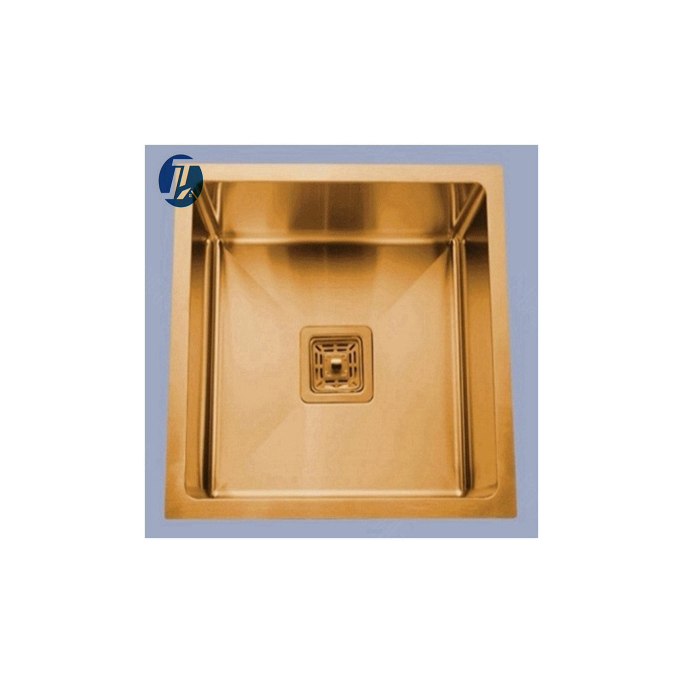 Simple and noble nano gold stainless steel kitchen sink above counter handmade sink for restaurant kitchens