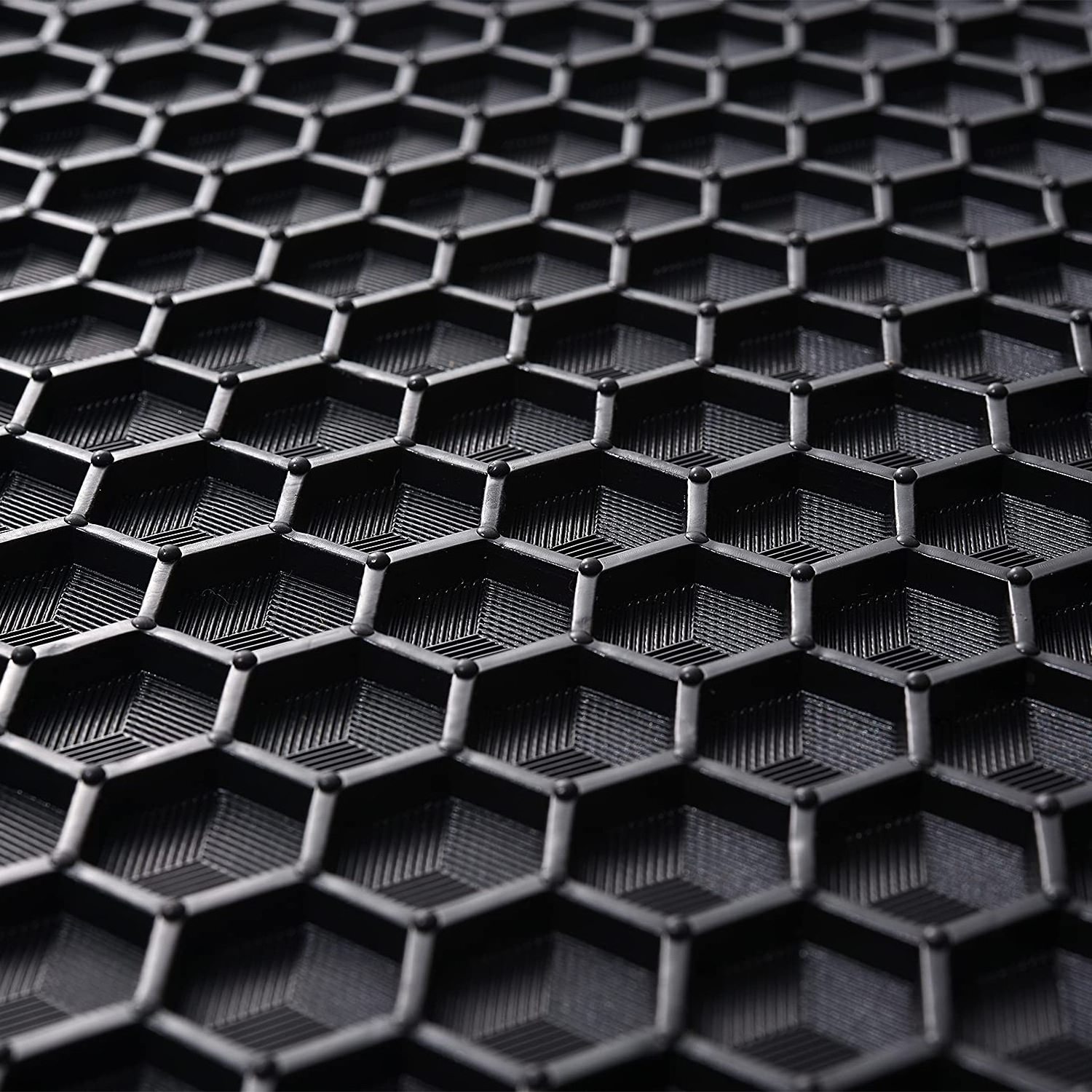 Non Toxic Odorless Car Carpet Material Roll Honeycomb Black Rubber PVC TPE Floor Car Mat