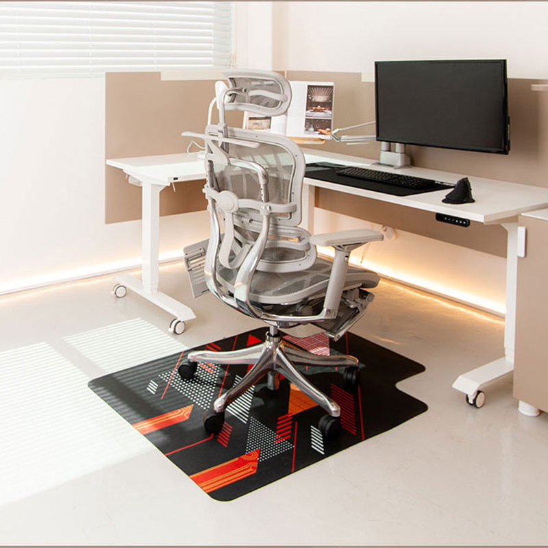 Custom Protective Rectangle Anti-slip Office High Heavy Duty Heating Floor Computer Gaming Desk Chair Mat