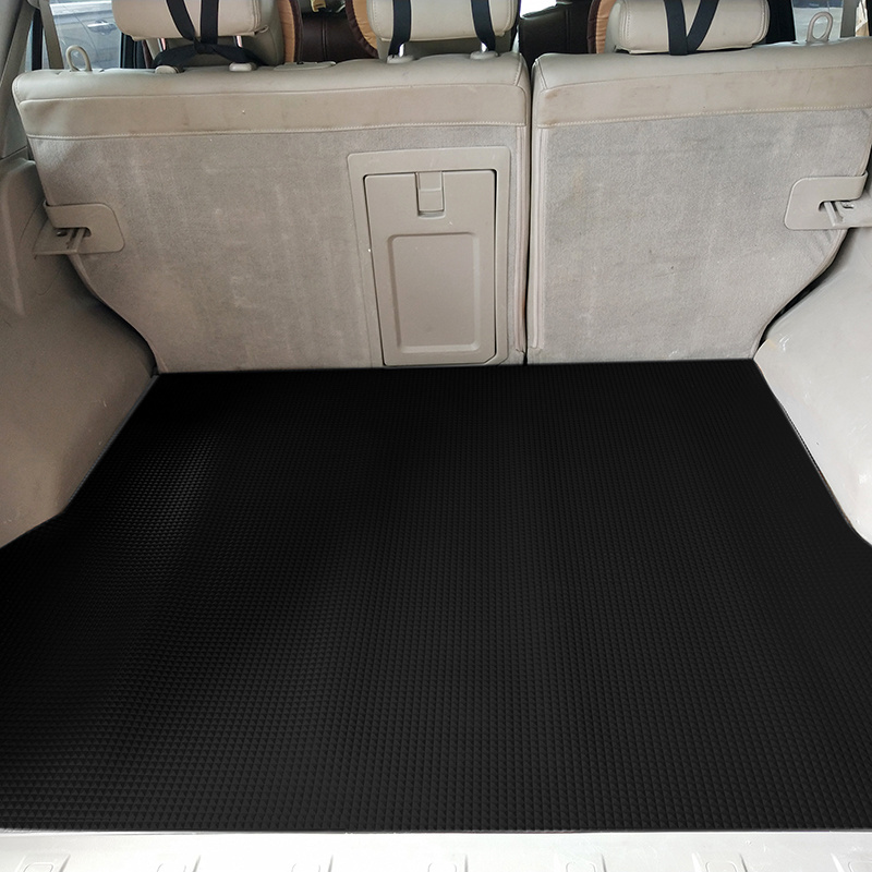 All Weather Protection Universal Trim-to-Fit Rubber & PVC Premium Quality Black Heavy Duty Cargo Trunk Floor Mat for Back of SUV