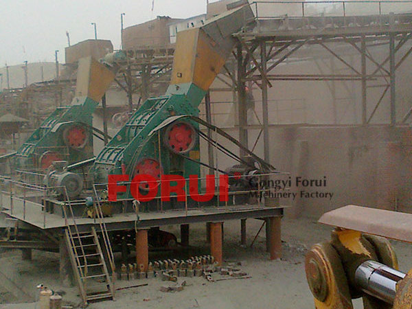 Two stage hammer crusher for shale/coal gangue/construction waste