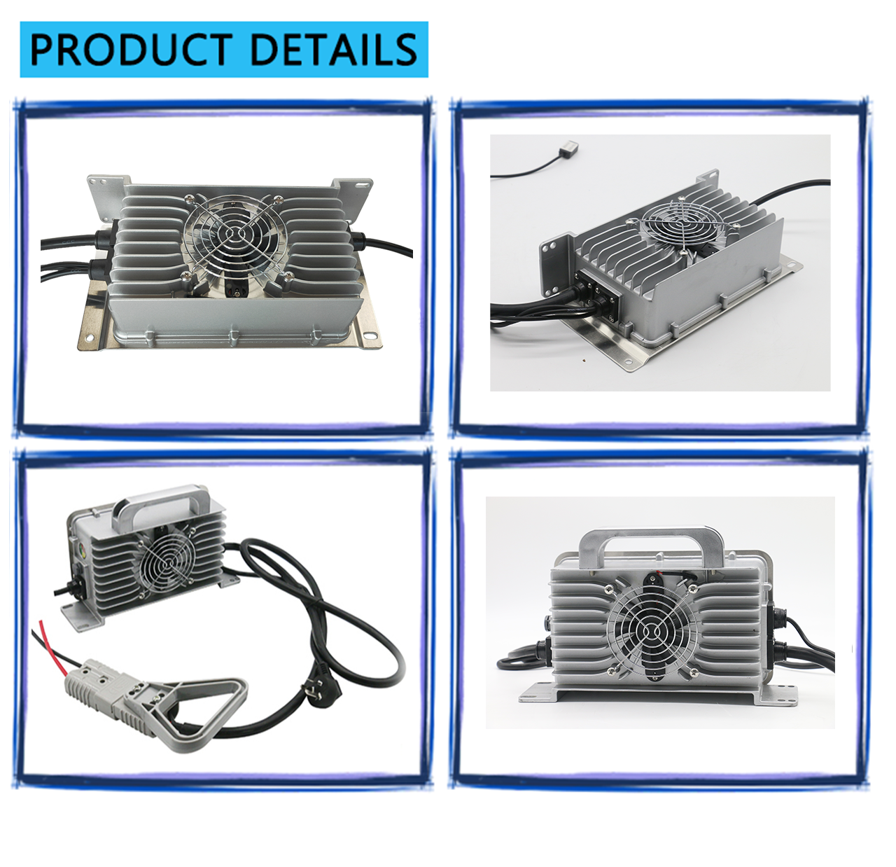 Smart 12v 36v 48v 1500W Waterproof lithium trickle battery charger for electric bike Communication equipment